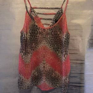 Nordstrom - Pink, Black & White Leopard Print Cami